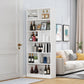 Contemporary Wooden Cabinet with Shelves Rectangle Storage Cabinet 23.6"L x 9.8"W x 70.1"H White Cabinet Not Included Clearhalo 'Cabinets & Chests' 'cabinets_chests' 'furn' 'furn_cabinets_chests' 'Furniture' 'Living Room Furniture' 6852121