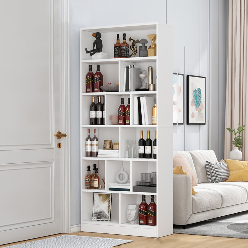 Contemporary Wooden Cabinet with Shelves Rectangle Storage Cabinet 31.5"L x 9.8"W x 70.1"H White Cabinet Not Included Clearhalo 'Cabinets & Chests' 'cabinets_chests' 'furn' 'furn_cabinets_chests' 'Furniture' 'Living Room Furniture' 6852123
