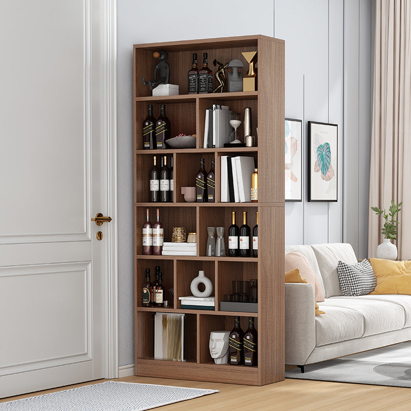 Contemporary Wooden Cabinet with Shelves Rectangle Storage Cabinet 31.5"L x 9.8"W x 70.1"H Walnut Cabinet Not Included Clearhalo 'Cabinets & Chests' 'cabinets_chests' 'furn' 'furn_cabinets_chests' 'Furniture' 'Living Room Furniture' 6852127