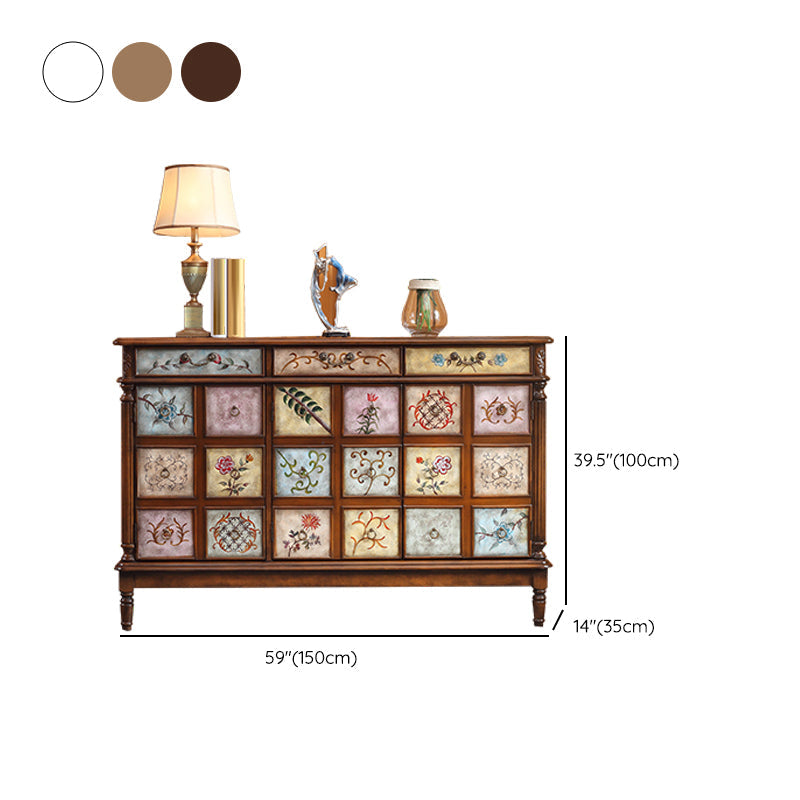 Industrial Storage Cabinet with Solid Wood Drawers and Doors Clearhalo 'Cabinets & Chests' 'cabinets_chests' 'furn' 'furn_cabinets_chests' 'Furniture' 'Living Room Furniture' 6852153