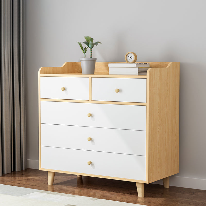 Contemporary Accent Chest with Chest and Solid Wood Straight Legs 24"L x 15"W x 33"H Natural 5 Clearhalo 'Cabinets & Chests' 'cabinets_chests' 'furn' 'furn_cabinets_chests' 'Furniture' 'Living Room Furniture' 6852170