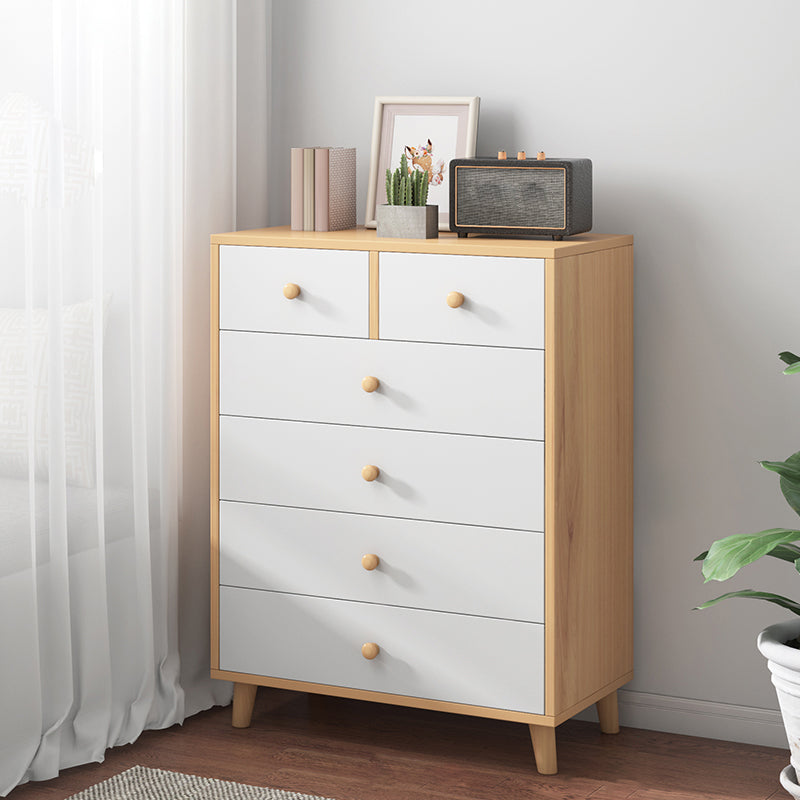 Contemporary Accent Chest with Chest and Solid Wood Straight Legs 24"L x 13"W x 37"H Natural 6 Clearhalo 'Cabinets & Chests' 'cabinets_chests' 'furn' 'furn_cabinets_chests' 'Furniture' 'Living Room Furniture' 6852175
