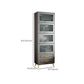 Contemporary Grey Cabinet with Glass Door and 2 Soft Close Drawers Clearhalo 'Cabinets & Chests' 'cabinets_chests' 'furn' 'furn_cabinets_chests' 'Furniture' 'Living Room Furniture' 6852196