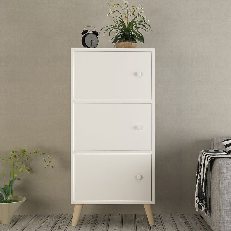 Contemporary Wooden Accent Cabinet with Knobs Doors and Straight Legs White 3 Clearhalo 'Cabinets & Chests' 'cabinets_chests' 'furn' 'furn_cabinets_chests' 'Furniture' 'Living Room Furniture' 6852219