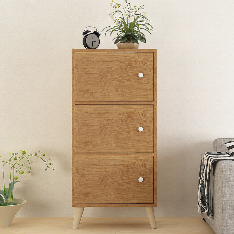 Contemporary Wooden Accent Cabinet with Knobs Doors and Straight Legs Cherry Wood 3 Clearhalo 'Cabinets & Chests' 'cabinets_chests' 'furn' 'furn_cabinets_chests' 'Furniture' 'Living Room Furniture' 6852227