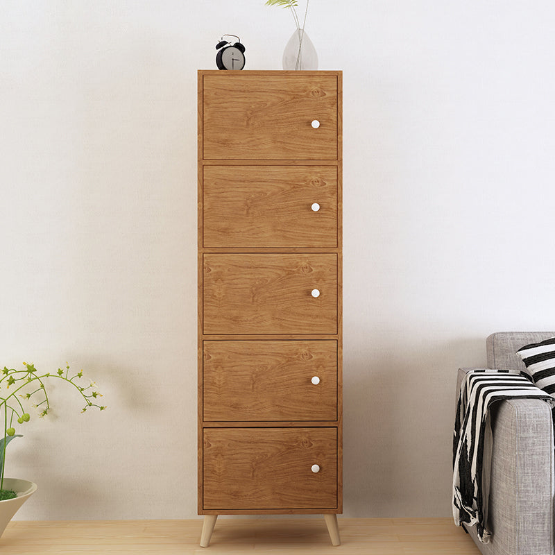 Contemporary Wooden Accent Cabinet with Knobs Doors and Straight Legs Cherry Wood 5 Clearhalo 'Cabinets & Chests' 'cabinets_chests' 'furn' 'furn_cabinets_chests' 'Furniture' 'Living Room Furniture' 6852241