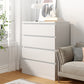 Contemporary White/Natural Chest with Wooden Drawers Rectangle Chest Clearhalo 'Cabinets & Chests' 'cabinets_chests' 'furn' 'furn_cabinets_chests' 'Furniture' 'Living Room Furniture' 6852247