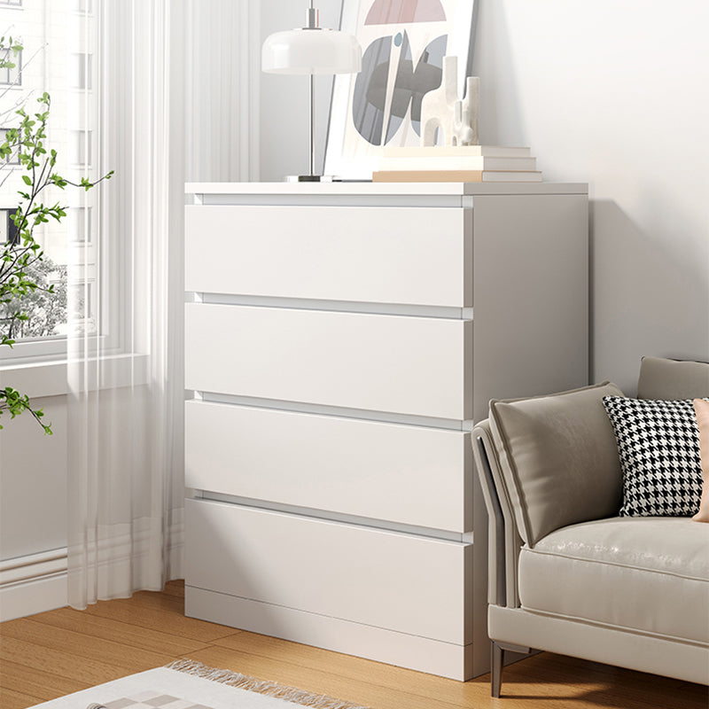 Contemporary White/Natural Chest with Wooden Drawers Rectangle Chest Clearhalo 'Cabinets & Chests' 'cabinets_chests' 'furn' 'furn_cabinets_chests' 'Furniture' 'Living Room Furniture' 6852247