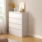 Contemporary White/Natural Chest with Wooden Drawers Rectangle Chest 23.6"L x 12.6"W x 31.5"H White Clearhalo 'Cabinets & Chests' 'cabinets_chests' 'furn' 'furn_cabinets_chests' 'Furniture' 'Living Room Furniture' 6852248