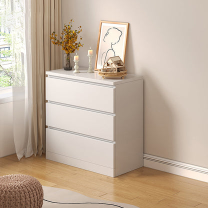 Contemporary White/Natural Chest with Wooden Drawers Rectangle Chest 23.5"L x 13"W x 25"H White Clearhalo 'Cabinets & Chests' 'cabinets_chests' 'furn' 'furn_cabinets_chests' 'Furniture' 'Living Room Furniture' 6852249