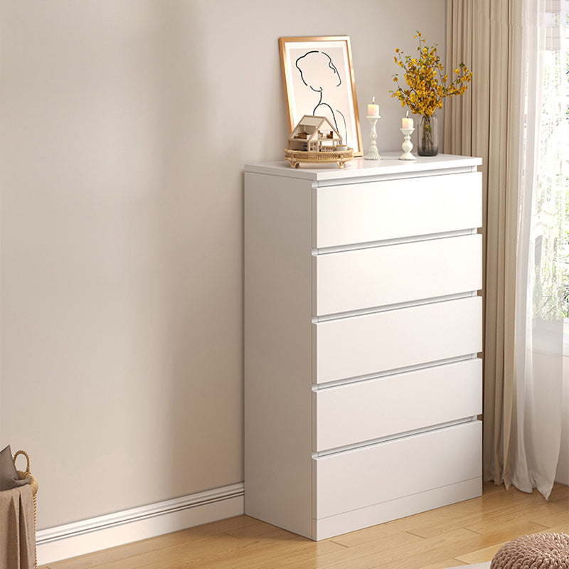 Contemporary White/Natural Chest with Wooden Drawers Rectangle Chest Clearhalo 'Cabinets & Chests' 'cabinets_chests' 'furn' 'furn_cabinets_chests' 'Furniture' 'Living Room Furniture' 6852251