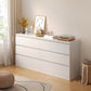 Contemporary White/Natural Chest with Wooden Drawers Rectangle Chest 24"L x 13"W x 25"H + 24"L x 13"W x 25"H White Clearhalo 'Cabinets & Chests' 'cabinets_chests' 'furn' 'furn_cabinets_chests' 'Furniture' 'Living Room Furniture' 6852254