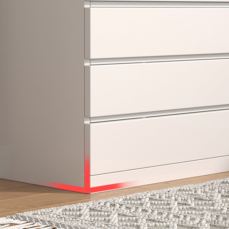 Contemporary White/Natural Chest with Wooden Drawers Rectangle Chest Clearhalo 'Cabinets & Chests' 'cabinets_chests' 'furn' 'furn_cabinets_chests' 'Furniture' 'Living Room Furniture' 6852261