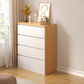 Contemporary White/Natural Chest with Wooden Drawers Rectangle Chest 23.6"L x 12.6"W x 31.5"H Natural Clearhalo 'Cabinets & Chests' 'cabinets_chests' 'furn' 'furn_cabinets_chests' 'Furniture' 'Living Room Furniture' 6852264