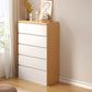 Contemporary White/Natural Chest with Wooden Drawers Rectangle Chest 23.5"L x 13"W x 39"H Natural Clearhalo 'Cabinets & Chests' 'cabinets_chests' 'furn' 'furn_cabinets_chests' 'Furniture' 'Living Room Furniture' 6852266