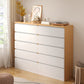 Contemporary White/Natural Chest with Wooden Drawers Rectangle Chest 24"L x 13"W x 39"H + 24"L x 13"W x 39"H Natural Clearhalo 'Cabinets & Chests' 'cabinets_chests' 'furn' 'furn_cabinets_chests' 'Furniture' 'Living Room Furniture' 6852272