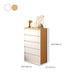Contemporary White/Natural Chest with Wooden Drawers Rectangle Chest Clearhalo 'Cabinets & Chests' 'cabinets_chests' 'furn' 'furn_cabinets_chests' 'Furniture' 'Living Room Furniture' 6852275