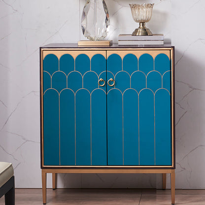 Industrial Accent Cabinet with Cup Pulls Doors and Straight Legs Blue Clearhalo 'Cabinets & Chests' 'cabinets_chests' 'furn' 'furn_cabinets_chests' 'Furniture' 'Living Room Furniture' 6852277