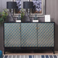 Industrial Accent Cabinet with Cup Pulls Doors and Straight Legs 63"L x 16"W x 36"H Blue-Black Clearhalo 'Cabinets & Chests' 'cabinets_chests' 'furn' 'furn_cabinets_chests' 'Furniture' 'Living Room Furniture' 6852290