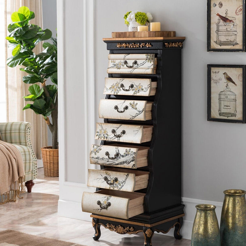 Mid-Century Modern Rectangle Chest with 7 Drawers and Cabriole Legs Clearhalo 'Cabinets & Chests' 'cabinets_chests' 'furn' 'furn_cabinets_chests' 'Furniture' 'Living Room Furniture' 6852322