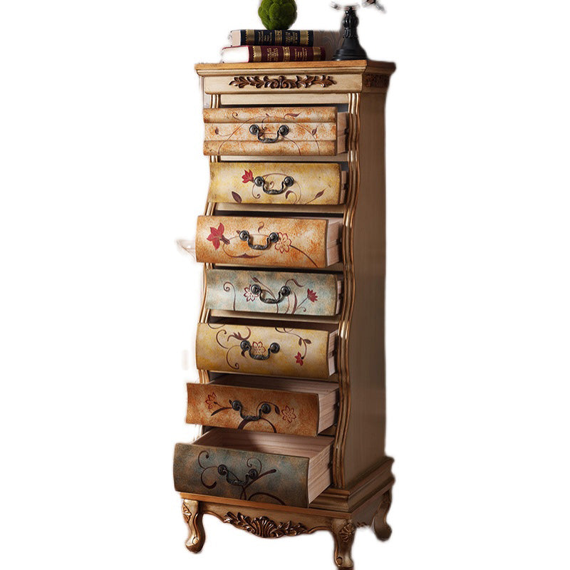 Mid-Century Modern Rectangle Chest with 7 Drawers and Cabriole Legs Clearhalo 'Cabinets & Chests' 'cabinets_chests' 'furn' 'furn_cabinets_chests' 'Furniture' 'Living Room Furniture' 6852324