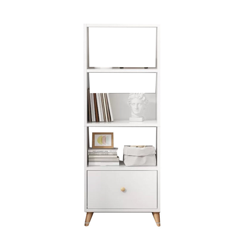 Contemporary Style Simple Wood Chest with Shelves for Living Room 20"L x 12"W x 59"H White Clearhalo 'Cabinets & Chests' 'cabinets_chests' 'furn' 'furn_cabinets_chests' 'Furniture' 'Living Room Furniture' 6852332