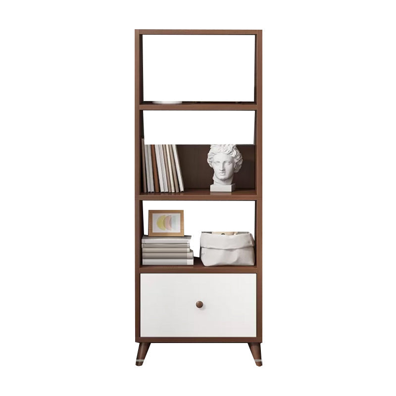 Contemporary Style Simple Wood Chest with Shelves for Living Room 20"L x 12"W x 59"H Brown Clearhalo 'Cabinets & Chests' 'cabinets_chests' 'furn' 'furn_cabinets_chests' 'Furniture' 'Living Room Furniture' 6852333