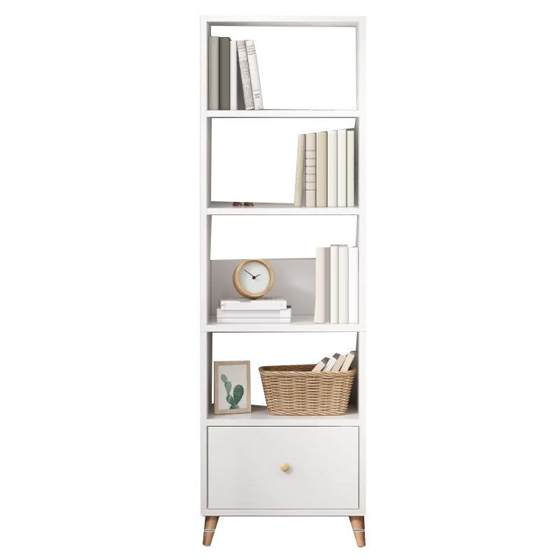 Contemporary Style Simple Wood Chest with Shelves for Living Room 19.7"L x 11.8"W x 70.9"H White Clearhalo 'Cabinets & Chests' 'cabinets_chests' 'furn' 'furn_cabinets_chests' 'Furniture' 'Living Room Furniture' 6852337