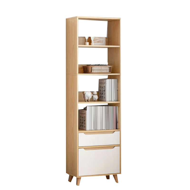 Contemporary Style Simple Wood Chest with Shelves for Living Room 15.7"L x 11.8"W x 70.9"H Natural Clearhalo 'Cabinets & Chests' 'cabinets_chests' 'furn' 'furn_cabinets_chests' 'Furniture' 'Living Room Furniture' 6852350