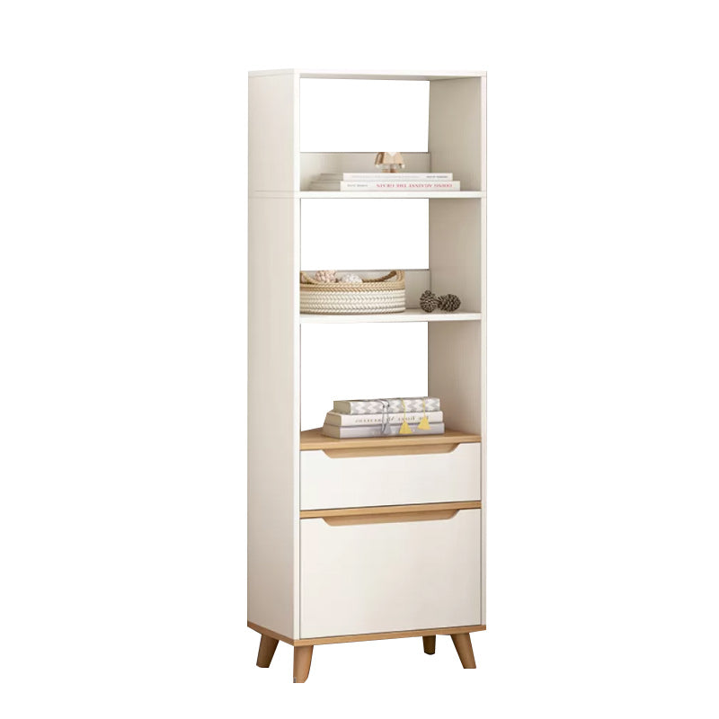 Contemporary Style Simple Wood Chest with Shelves for Living Room 15.7"L x 11.8"W x 59.1"H White Clearhalo 'Cabinets & Chests' 'cabinets_chests' 'furn' 'furn_cabinets_chests' 'Furniture' 'Living Room Furniture' 6852351