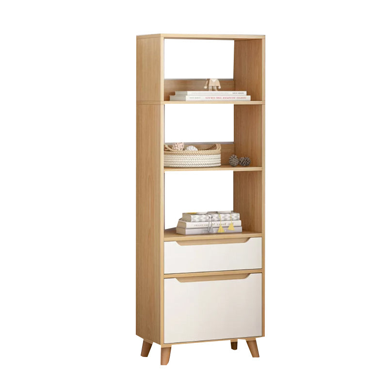 Contemporary Style Simple Wood Chest with Shelves for Living Room 15.7"L x 11.8"W x 59.1"H Natural Clearhalo 'Cabinets & Chests' 'cabinets_chests' 'furn' 'furn_cabinets_chests' 'Furniture' 'Living Room Furniture' 6852352