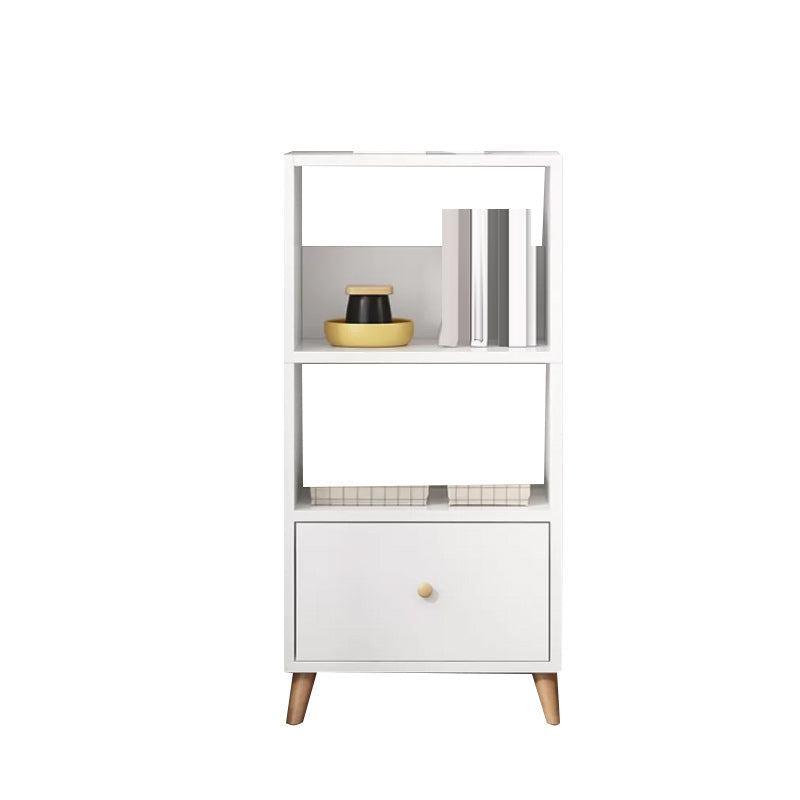 Contemporary Style Simple Wood Chest with Shelves for Living Room 19.7"L x 11.8"W x 47.2"H White Clearhalo 'Cabinets & Chests' 'cabinets_chests' 'furn' 'furn_cabinets_chests' 'Furniture' 'Living Room Furniture' 6852355