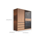 Contemporary Wardrobe Cabinet with Drawer Brown Wardrobe Closet