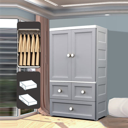 Matte Finish Plastic Storage Cabinet Modern Hinged Door Cabinet