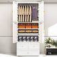 Matte Finish Plastic Storage Cabinet Modern Hinged Door Cabinet