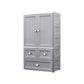 Matte Finish Plastic Storage Cabinet Modern Hinged Door Cabinet