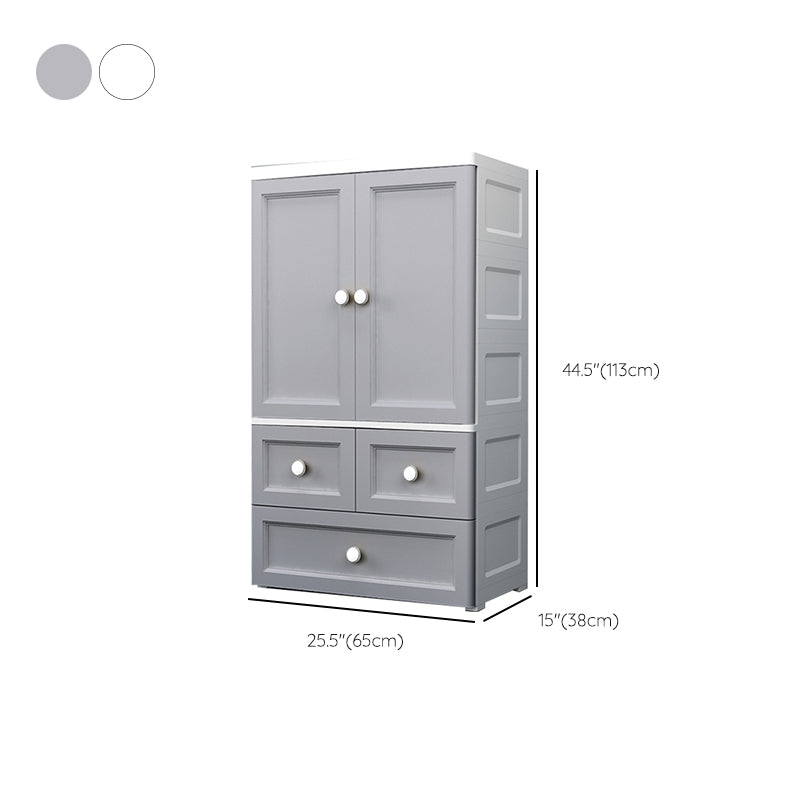 Matte Finish Plastic Storage Cabinet Modern Hinged Door Cabinet