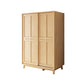 Contemporary Rubberwood Storage Cabinet Sliding Door Cabinet with Legs