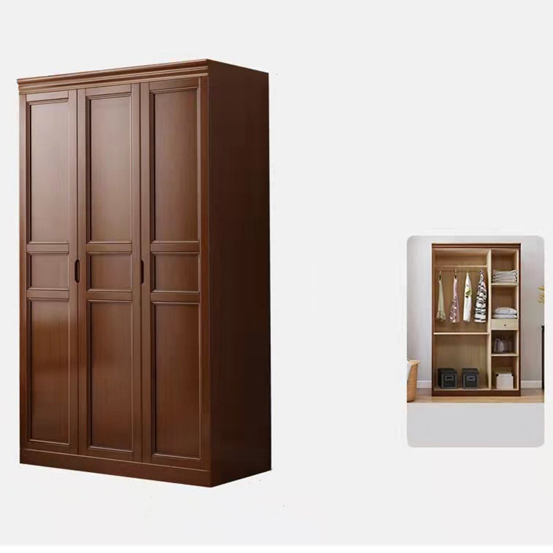 Matte Finish Cabinet for Bedroom Traditional Rubberwood Storage Cabinet Walnut 3 Clearhalo 'Armoires & Wardrobes' 'armoires_wardrobes' 'Bedroom Furniture' 'furn' 'furn_armoires_wardrobes' 'Furniture' 6852524