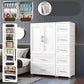 White Plastic Contemporary Storage Cabinet Interior Cabinet for Bedroom