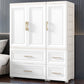 White Plastic Contemporary Storage Cabinet Interior Cabinet for Bedroom