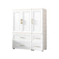 White Plastic Contemporary Storage Cabinet Interior Cabinet for Bedroom