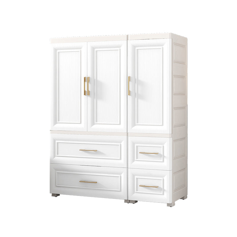 White Plastic Contemporary Storage Cabinet Interior Cabinet for Bedroom