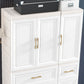 White Plastic Contemporary Storage Cabinet Interior Cabinet for Bedroom