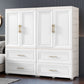 White Plastic Contemporary Storage Cabinet Interior Cabinet for Bedroom