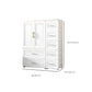 White Plastic Contemporary Storage Cabinet Interior Cabinet for Bedroom