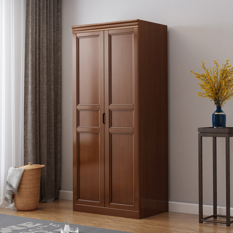Rubberwood Traditional Storage Cabinet Matte Finish Cabinet with Hinged Doors