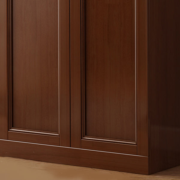 Rubberwood Traditional Storage Cabinet Matte Finish Cabinet with Hinged Doors
