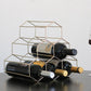 Iron Tabletop Wine Glass Rack Modern Stackable Wine Bottle Holder in Gold Clearhalo 'furn' 'furn_wine_racks' 'Furniture' 'Kitchen & Dining Furniture' 'Wine Racks' 'wine_racks' 6852587