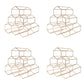 Iron Tabletop Wine Glass Rack Modern Stackable Wine Bottle Holder in Gold 11"L x 8"W x 11"H Gold 4 Piece Set Clearhalo 'furn' 'furn_wine_racks' 'Furniture' 'Kitchen & Dining Furniture' 'Wine Racks' 'wine_racks' 6852589